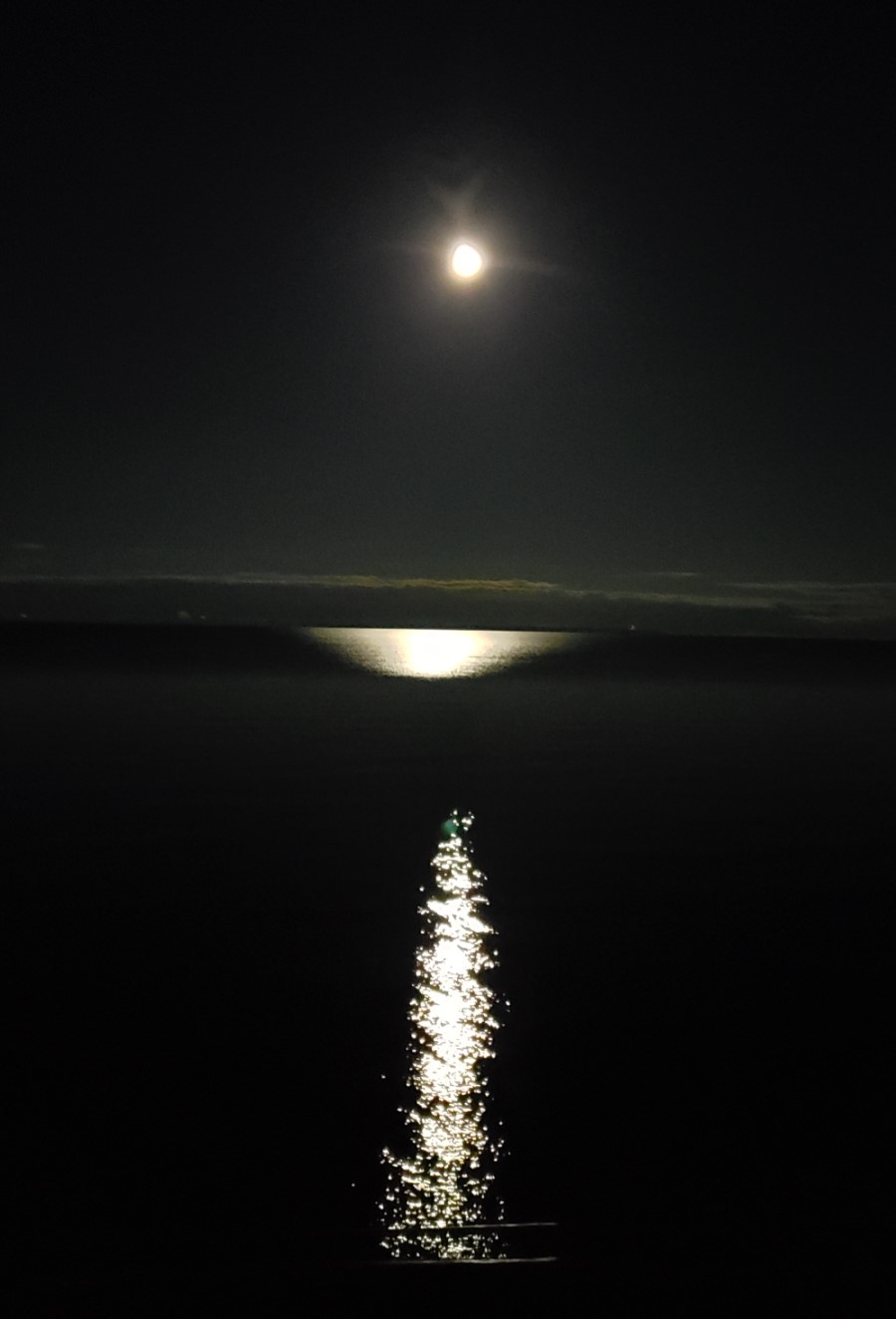 Setting Moon into Lake Superior