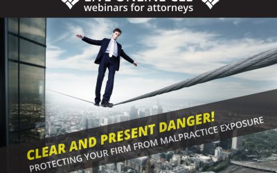 AttPro Free CLE Webinar for Attorneys 9/22 1PM ET – Protecting your firm from Malpractice Exposure