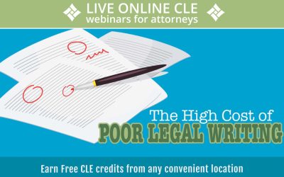 AttPro CLE Webinar – High Cost of Poor Legal Writing 1/26 1PM ET