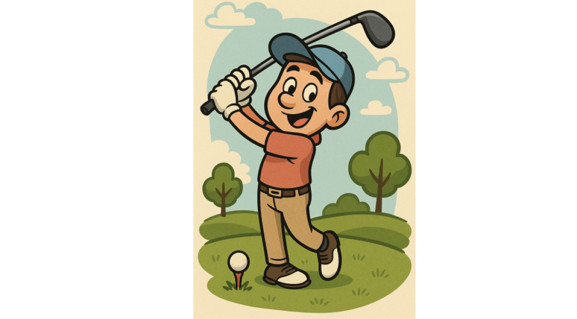 Golfer Teeing Off