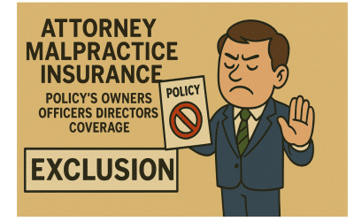 Attorney Malpractice Policy Ownership-Director-Officer Exclusions – Zurich
