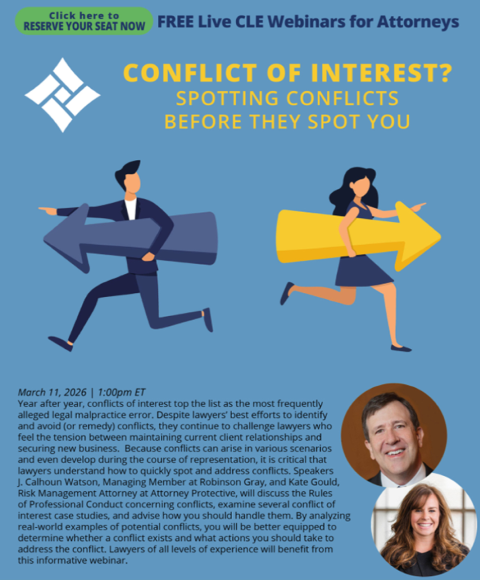 Free CLE Webinar for Attorneys March 11 1PM ET Conflicts of Interest ...
