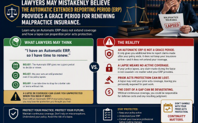 Lawyer Malpractice Insurance (LPL): Automatic Extended Reporting Period (ERP) Not What It Seems