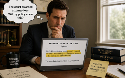 Lawyers Professional Liability Insurance and Attorney Fee Awards: When a “Sanction” Exclusion Bars Coverage