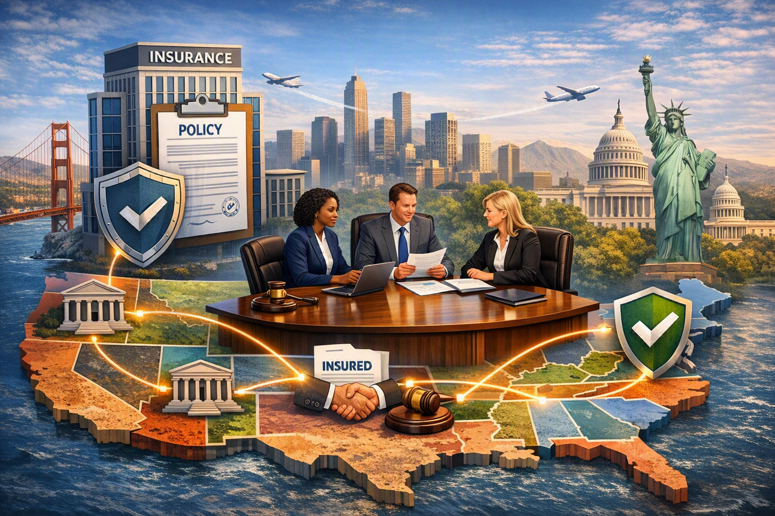 Image of multi-state insurer covering multi-state law firm