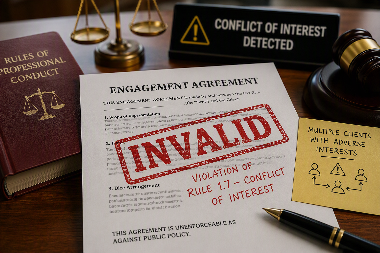 Ethical Breaches and Conflicts of Interest Invalidate Engagement Agreements Violation of Rule 1.7 Conflict of Interest