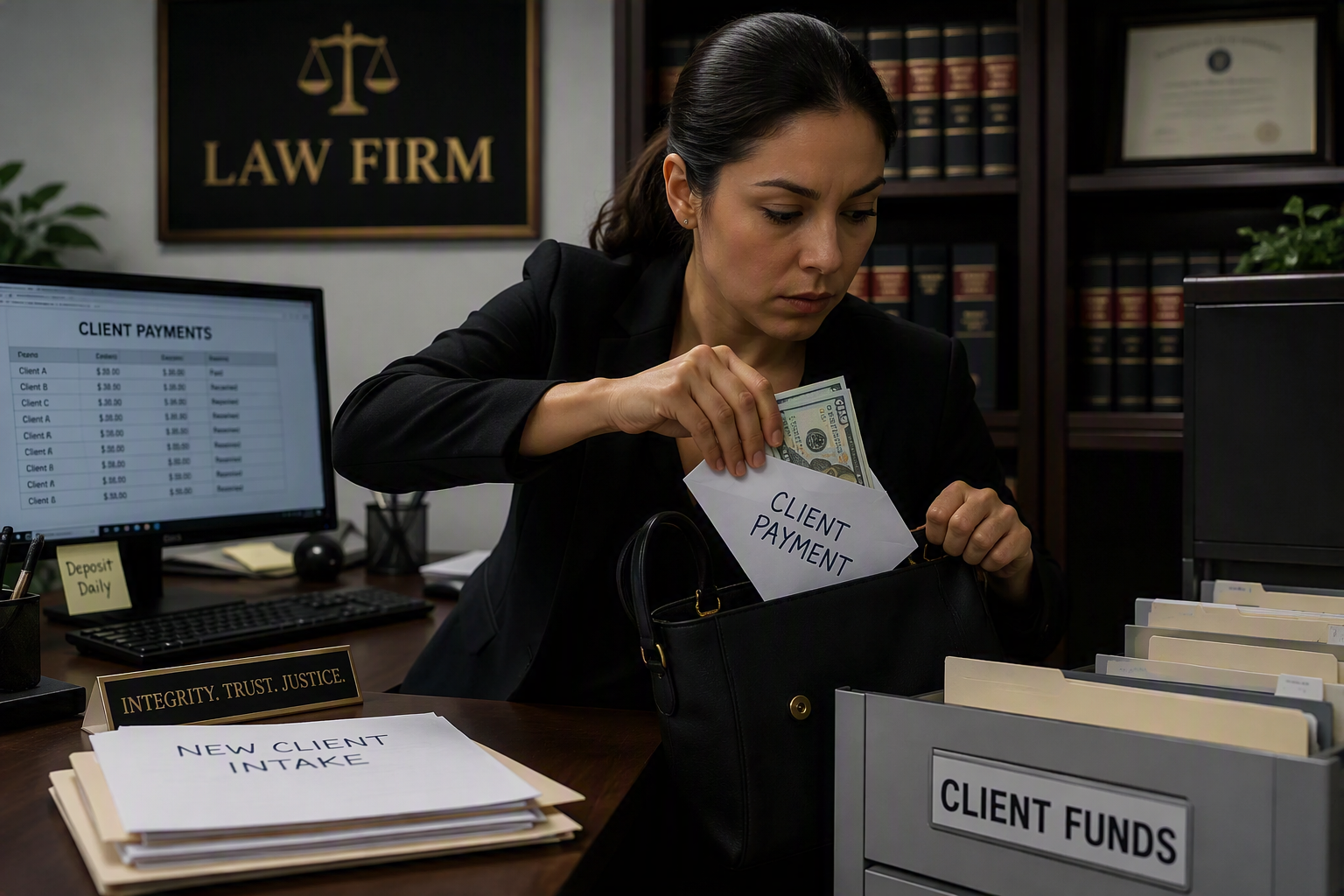 Law Firm Staff member pocketing client funds