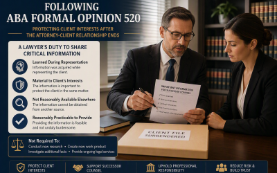 ABA Formal Opinion 520: What Lawyers Must Tell Former Clients After Representation Ends